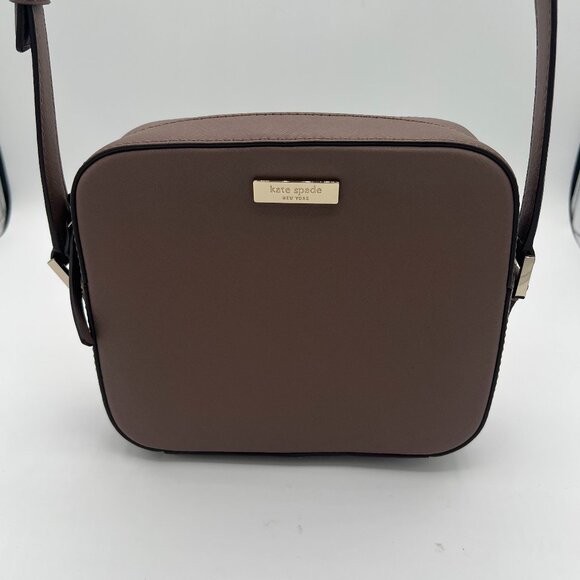 Kate Spade Taupe Saffiano Leather Crossbody Bag - Picture 1 of 11